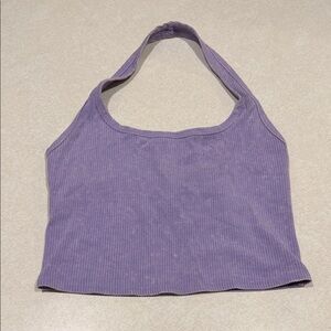 wild fable Lavender Ribbed Halter Crop Top
